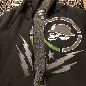 GUC Men’s Metal Mulisha Large Sherpa lined hoody